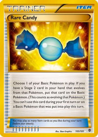 Rare Candy (Secret Rare) (105/101) - Plasma Blast Holofoil