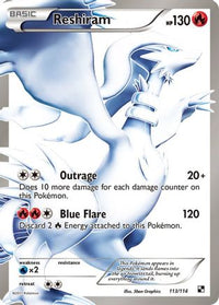 Reshiram (Full Art) (113/114) - Black and White Holofoil