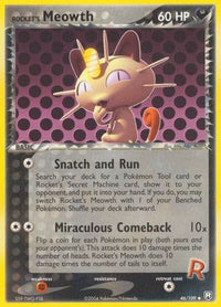 Rocket's Meowth (46/109) (Estampillé) [EX : Team Rocket Returns] 