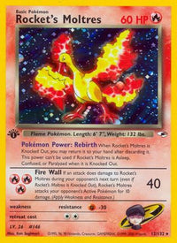 Rocket's Moltres (12/132) - Gym Heroes 1st Edition Holofoil