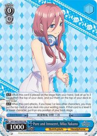 Pure et innocente, Miku Nakano (5HY/W83-PE03 PR) [Les quintuplés quintessentiels] 