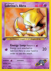 Sabrina's Abra (91/132)  - Gym Heroes 1st Edition