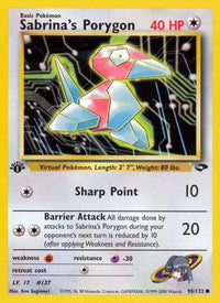 Sabrina's Porygon (98/132)  - Gym Challenge 1st Edition