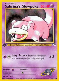 Sabrina's Slowpoke (95/132) - Gym Heroes 1st Edition