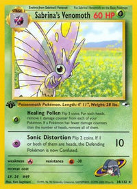 Sabrina's Venomoth (34/132)  - Gym Heroes 1st Edition
