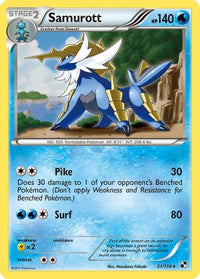 Samurott (31/114) - Black and White Holofoil