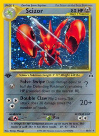 Scizor (10/75) - Neo Discovery 1st Edition Holofoil