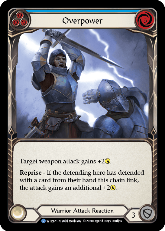 Overpower (Blue) [U-WTR125] (Welcome to Rathe Unlimited) Unlimited Rainbow Foil - POKÉ JEUX