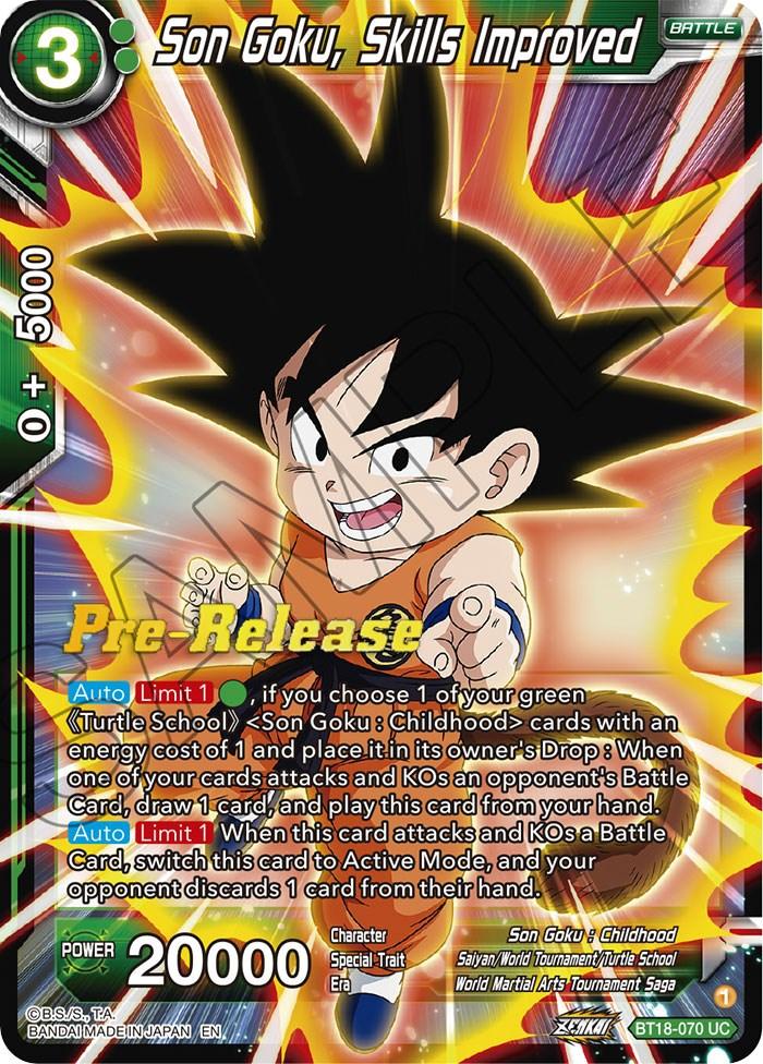 Son Goku, Skills Improved (BT18-070) [Dawn of the Z-Legends Prerelease Promos] - POKÉ JEUX