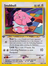 Snubbull (74/111) - Neo Genesis 1st Edition