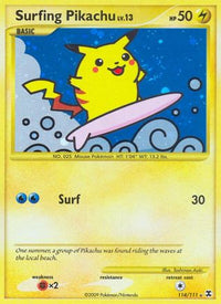 Surfing Pikachu (114/111) - Rising Rivals Holofoil