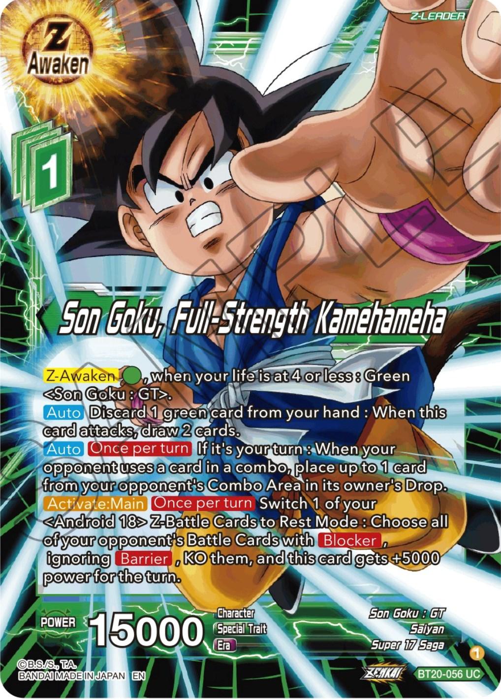 Son Goku, Full-Strength Kamehameha (BT20-056) [Power Absorbed] - POKÉ JEUX