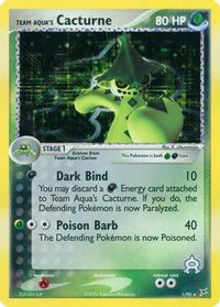 Team Aqua's Cacturne (1/95) - Team Magma vs Team Aqua Holofoil