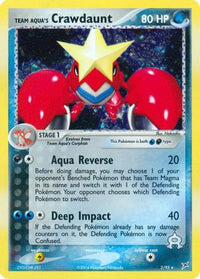 Team Aqua's Crawdaunt (2/95) - Team Magma vs Team Aqua Holofoil
