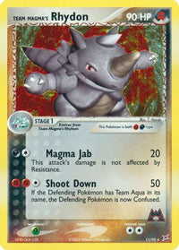 Team Magma's Rhydon (11/95)  - Team Magma vs Team Aqua Holofoil