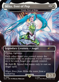 Giada, Font of Hope (SLD-1586) - Secret Lair Drop / Miku, Font of Pop (Borderless)