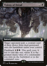 Visions of Dread (Extended Art) [Innistrad: Midnight Hunt Commander]