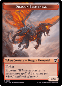 Dragon Elemental // Treasure Double-Sided Token [Outlaws of Thunder Junction Commander Tokens] - POKÉ JEUX