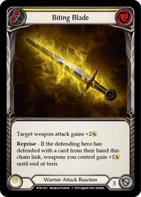 Biting Blade (Yellow) [WTR136-C] (Welcome to Rathe) Alpha Print Normal - POKÉ JEUX