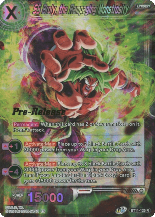 SS Broly, the Rampaging Monstrosity (BT11-125) [Vermilion Bloodline Prerelease Promos] - POKÉ JEUX