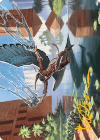 Nadu, Winged Wisdom Art Card (Gold-Stamped Signature) [Modern Horizons 3 Art Series] - POKÉ JEUX
