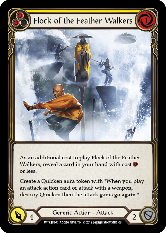Flock of the Feather Walkers (Yellow) [WTR183-C] (Welcome to Rathe) Alpha Print Rainbow Foil - POKÉ JEUX