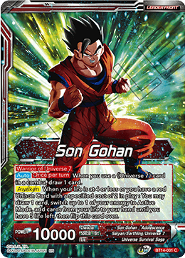 Son Gohan // Son Gohan, the Power of Duty (BT14-001) [Cross Spirits] - POKÉ JEUX