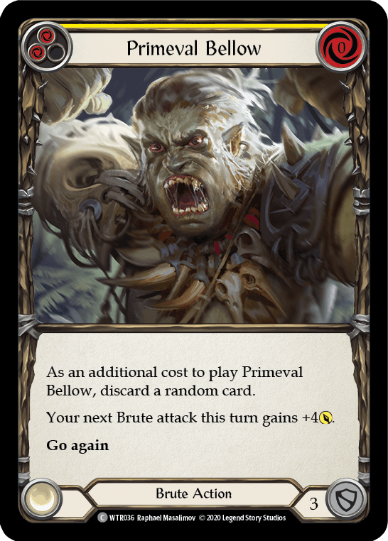 Primeval Bellow (Yellow) [U-WTR036] (Welcome to Rathe Unlimited) Unlimited Rainbow Foil - POKÉ JEUX