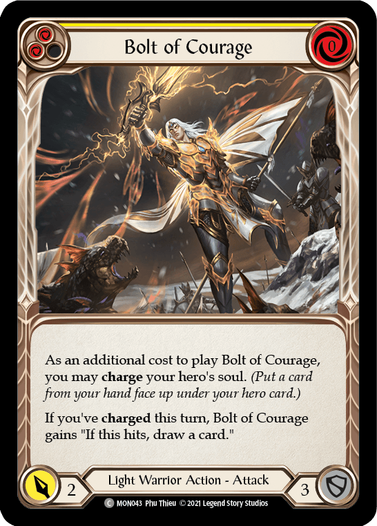 Bolt of Courage (Yellow) [MON043] (Monarch) 1st Edition Normal - POKÉ JEUX