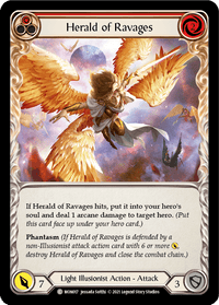 Herald of Ravages (Red) [MON017-RF] (Monarch) 1st Edition Rainbow Foil - POKÉ JEUX