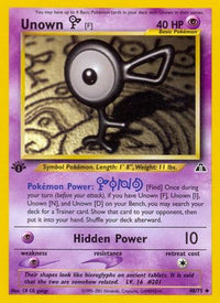 Unown [F] (48/75)  - Neo Discovery 1st Edition