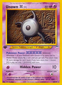 Unown [X] (30/105) - Neo Destiny 1st Edition