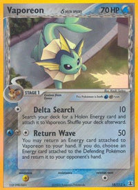 Vaporeon (Delta Species) (18/113) - Delta Species Reverse Holofoil