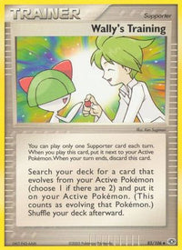 Wally's Training (85/106) - Emerald Reverse Holofoil