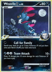 Weavile G (17/127)  - Platinum Holofoil