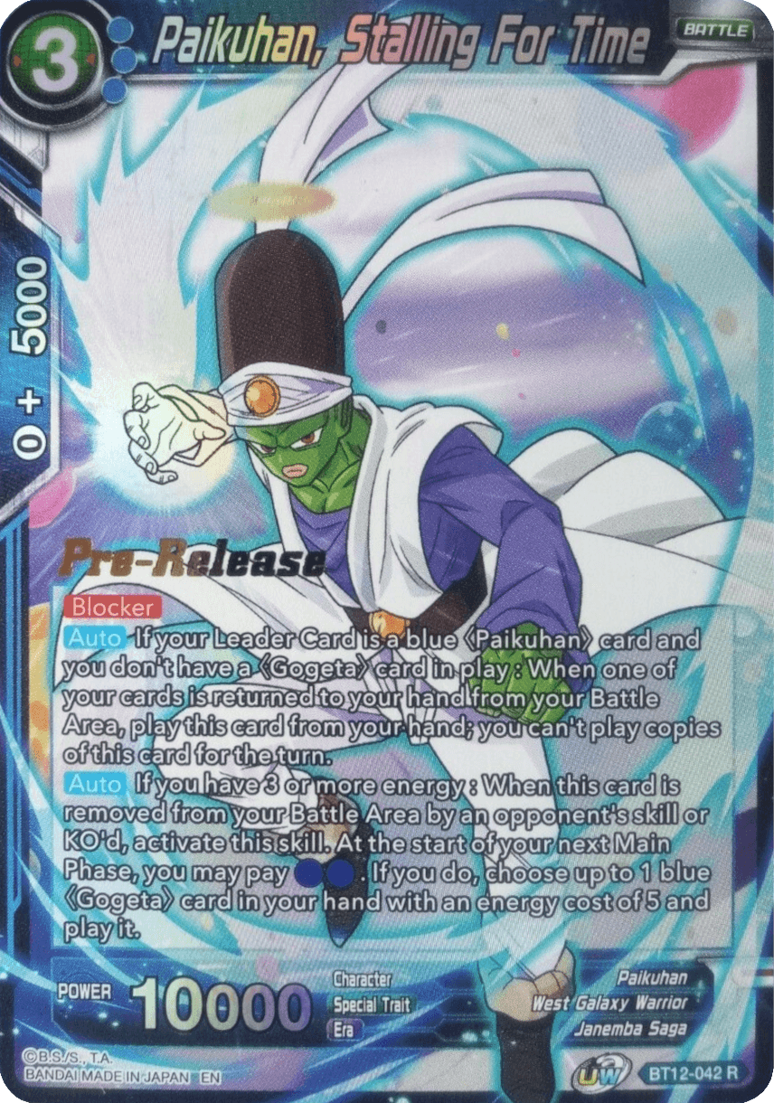 Paikuhan, Stalling for Time (BT12-042) [Vicious Rejuvenation Prerelease Promos] - POKÉ JEUX