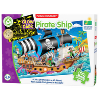 PUZZLE DOUBLES - GLOW IN THE DARK - PIRATE SHIP (EN) (Special Order)