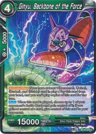 Ginyu, Backbone of the Force (BT10-076) [Rise of the Unison Warrior] - POKÉ JEUX