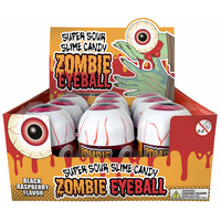 ZOMBIE EYEBALL - BLACK RASPBERRY - SOUR SLIME CANDY TIN - CDU (Special Order)
