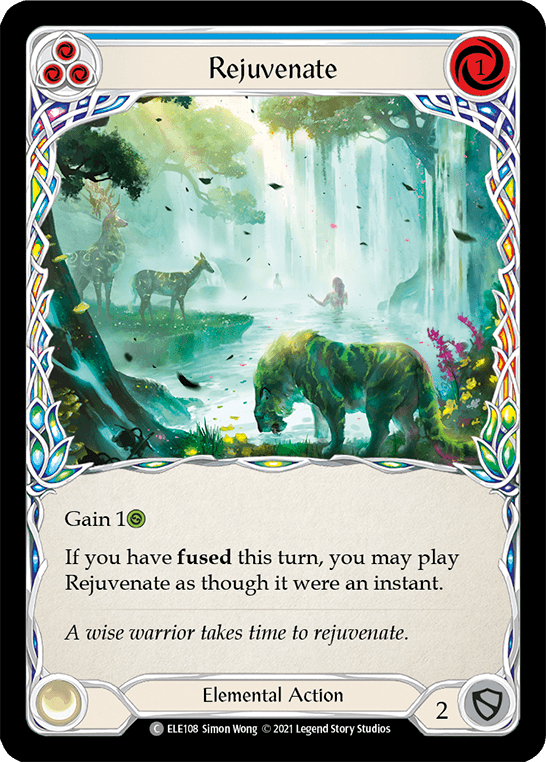 Rejuvenate (Blue) [ELE108] (Tales of Aria) 1st Edition Rainbow Foil - POKÉ JEUX