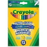 CRAYOLA - 12 WASHABLE FINE LINE, CLASSIC COLOURS (Special Order)