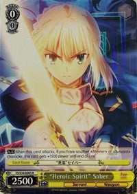 Sabre « Esprit héroïque » (FS/S34-E005 R) [Fate/Stay Night [Unlimited Blade Works]] 