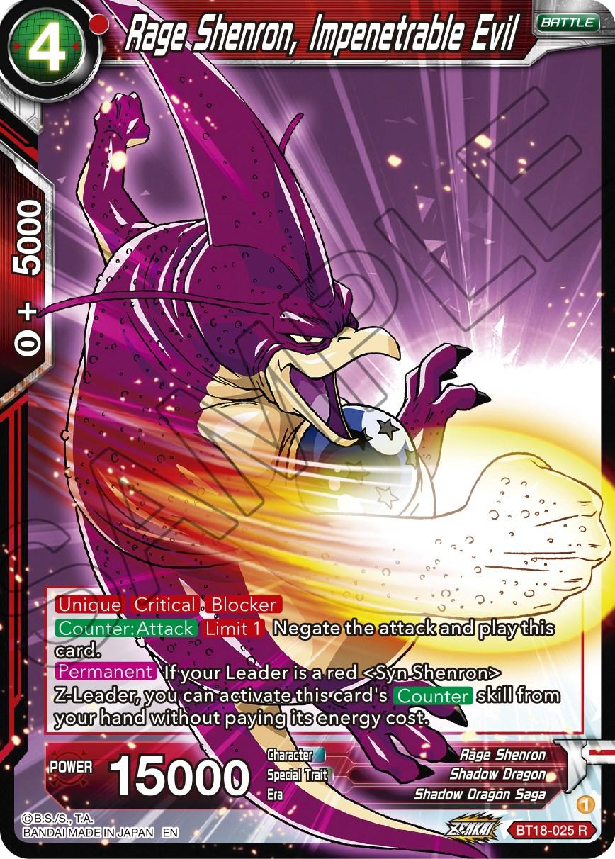 Rage Shenron, Impenetrable Evil (BT18-025) [Dawn of the Z-Legends] - POKÉ JEUX