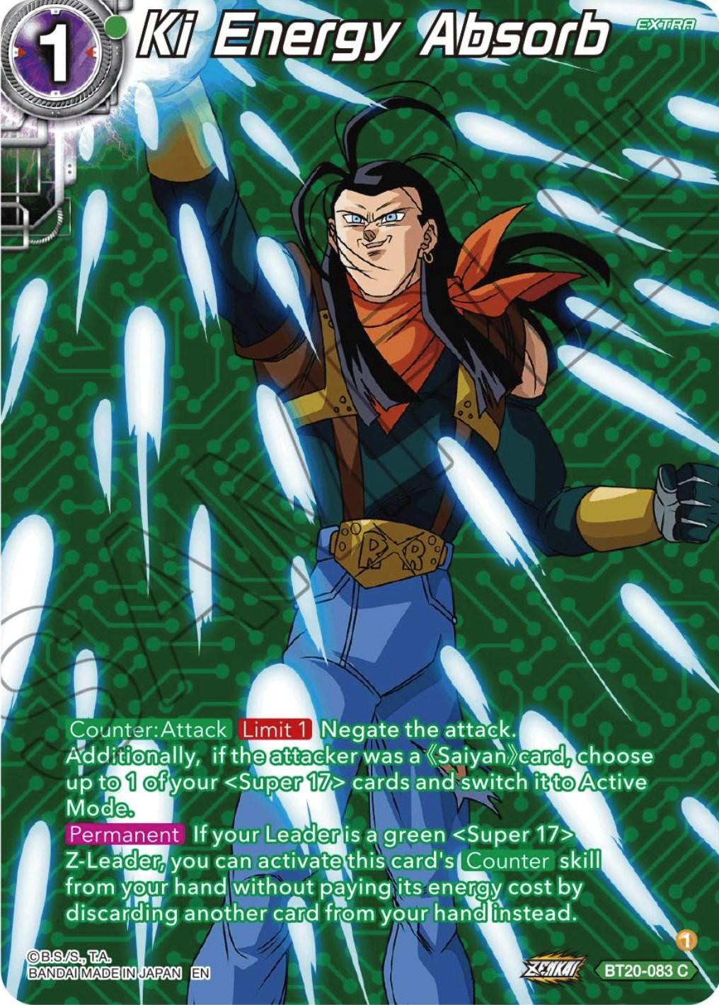 Ki Energy Absorb (Silver Foil) (BT20-083) [Power Absorbed] - POKÉ JEUX