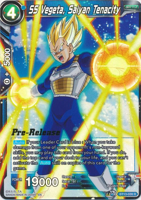 SS Vegeta, Saiyan Tenacity (BT13-039) [Supreme Rivalry Prerelease Promos] - POKÉ JEUX