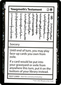 Yawgmoth's Testament (2021 Edition) [Mystery Booster Playtest Cards]