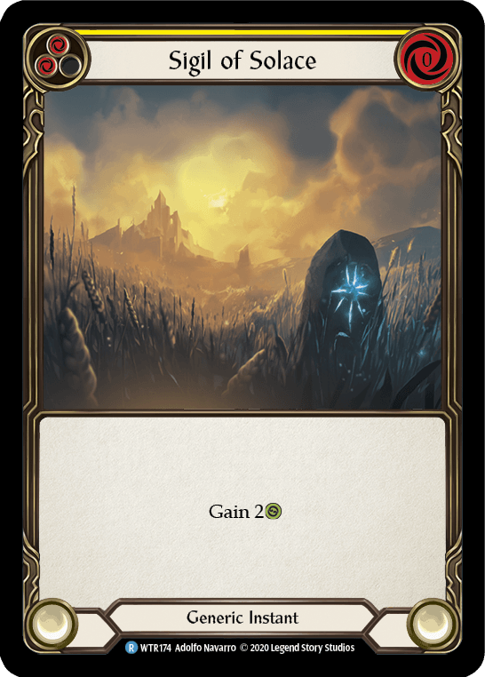 Sigil of Solace (Yellow) [U-WTR174] (Welcome to Rathe Unlimited) Unlimited Rainbow Foil - POKÉ JEUX