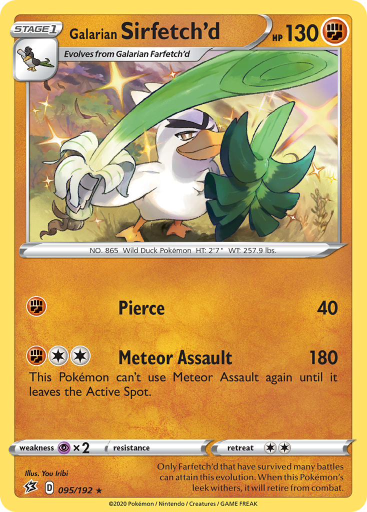 Galarian Sirfetch'd (Cosmos Holo) (95/192) - Miscellaneous Cards & Products Holofoil
