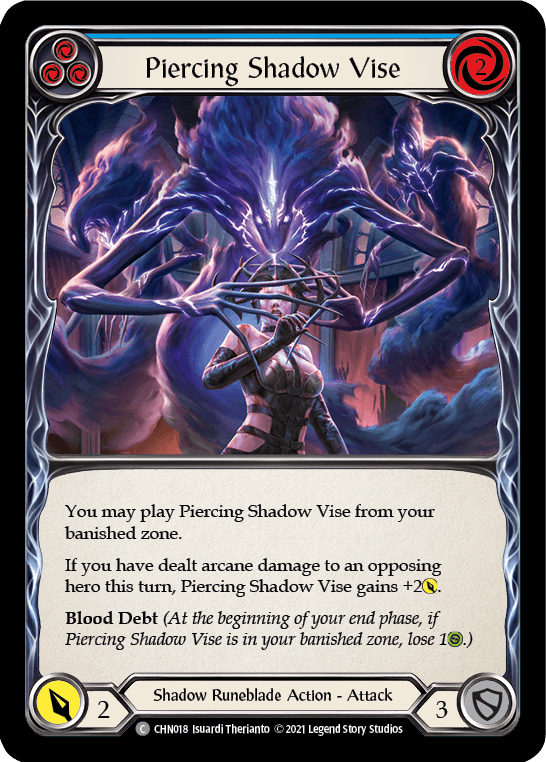 Piercing Shadow Vise (Blue) [CHN018] (Monarch Chane Blitz Deck) - POKÉ JEUX