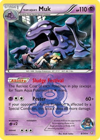 Team Aqua's Muk (8/34) - Double Crisis Holofoil